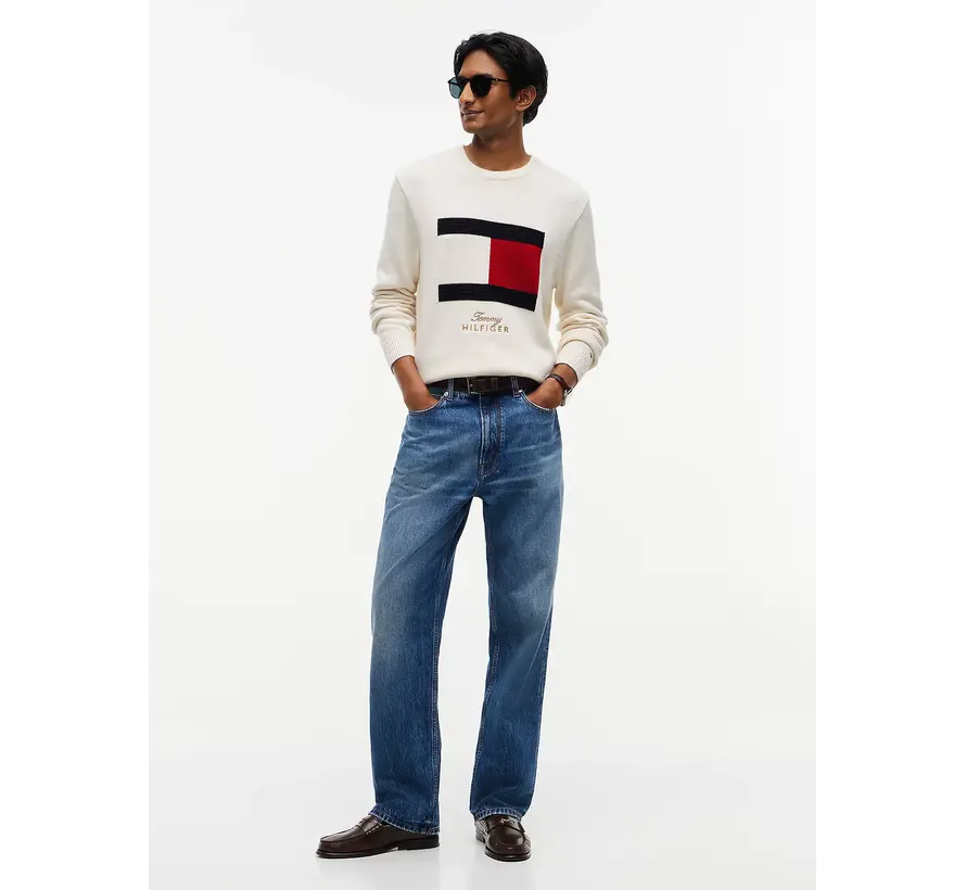 Tommy Hilfiger Crew Neck Trui Flag Ivory (MW0MW44816 - Z00)