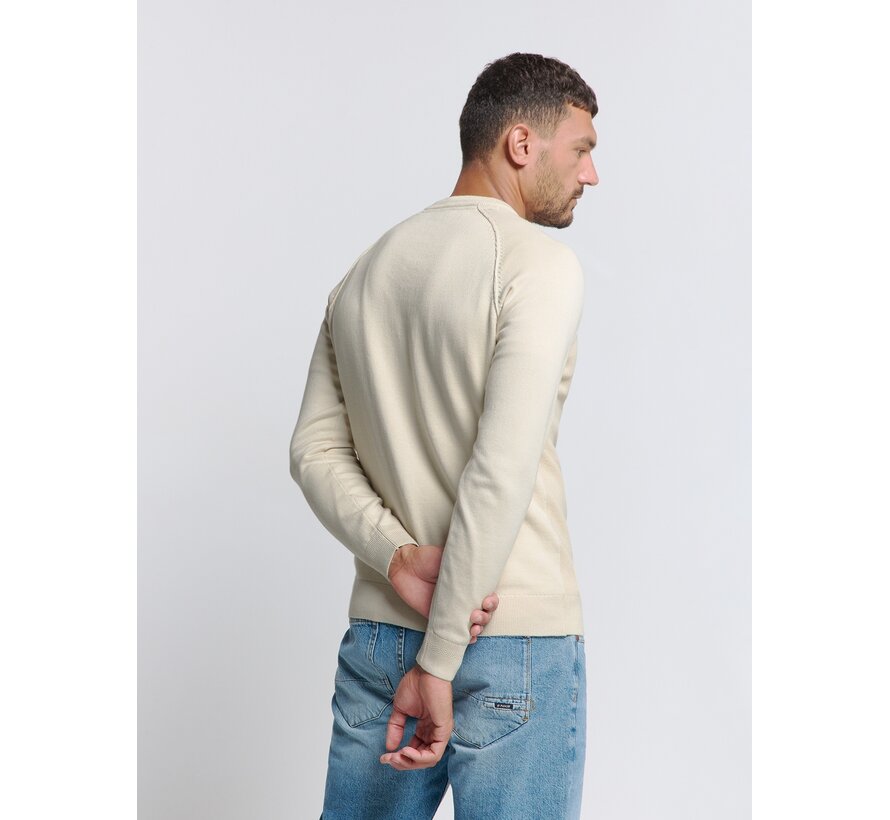 No Excess Pullover Crewneck Solid Relief Knit Kit (26231104 - 013)