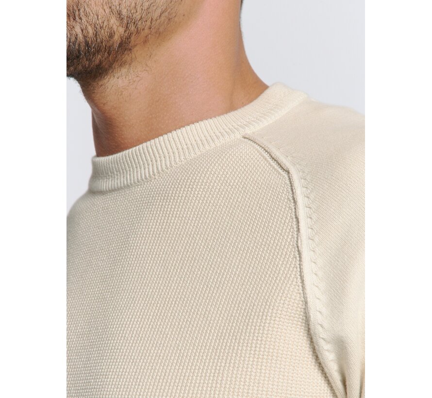No Excess Pullover Crewneck Solid Relief Knit Kit (26231104 - 013)