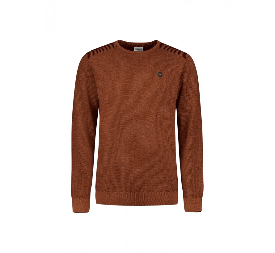 No Excess Pullover Crewneck Plated Structure Knit Terra (29230821 - 141)