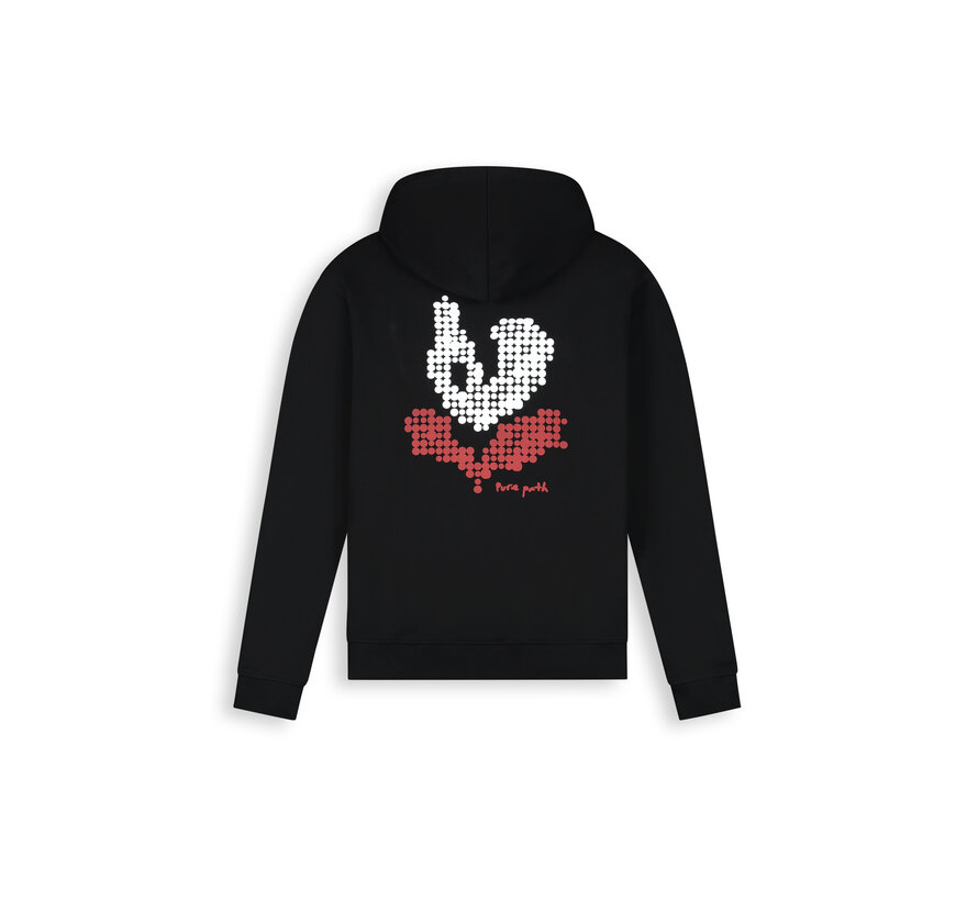 Pure Path Pixel Flower Hooded Sweater Black (26010315 - 02)