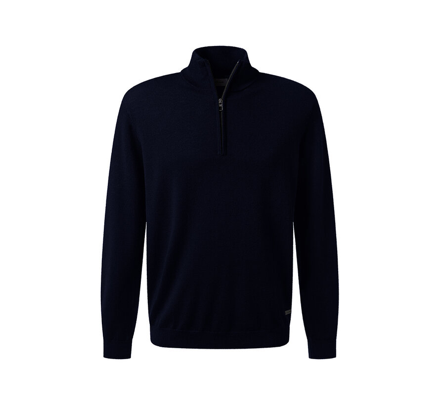 Pierre Cardin Half Zip Trui Wol Marine (50702.5037 - 6000)