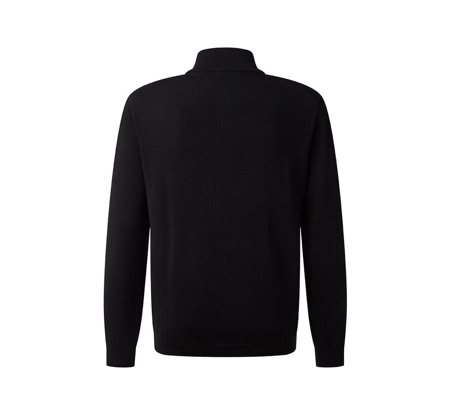 Pierre Cardin Half Zip Trui Wol Black (50702.5037 - 9000)