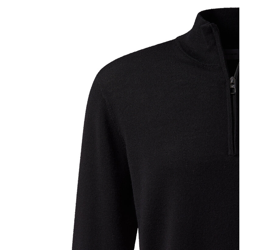 Pierre Cardin Half Zip Trui Wol Black (50702.5037 - 9000)