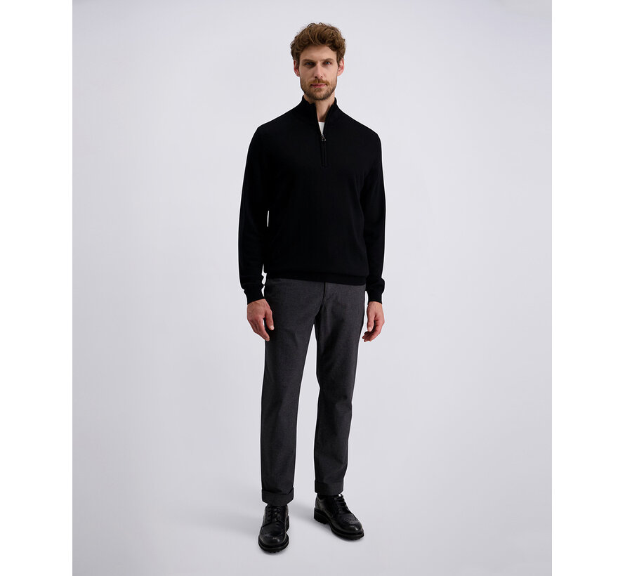 Pierre Cardin Half Zip Trui Wol Black (50702.5037 - 9000)