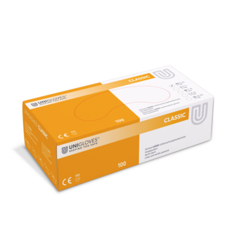 Unigloves Latex Handschuhe Unigloves Classic - Angebot- kurzes MHD