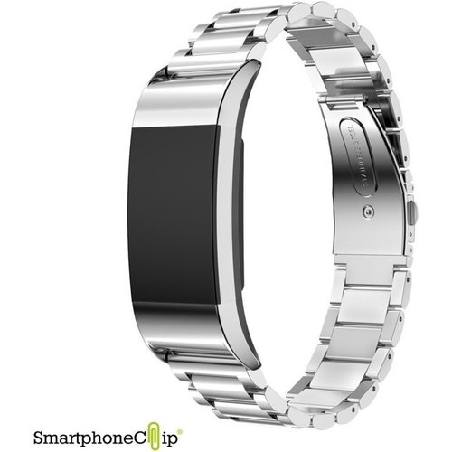 Metaal schakel bandje Zilver - geschikt voor Fitbit Charge 2 Metaal schakel bandje Zilver - geschikt voor Fitbit Charge 2