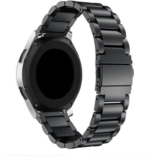 Metaal schakel bandje Zwart geschikt voor Samsung Galaxy Watch 46mm Metaal schakel bandje Zwart geschikt voor Samsung Galaxy Watch 46mm