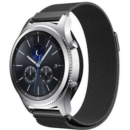Milanees bandje Zwart geschik voor Samsung GEAR S3 & Galaxy Watch 46mm Milanees bandje Zwart geschik voor Samsung GEAR S3 & Galaxy Watch 46mm