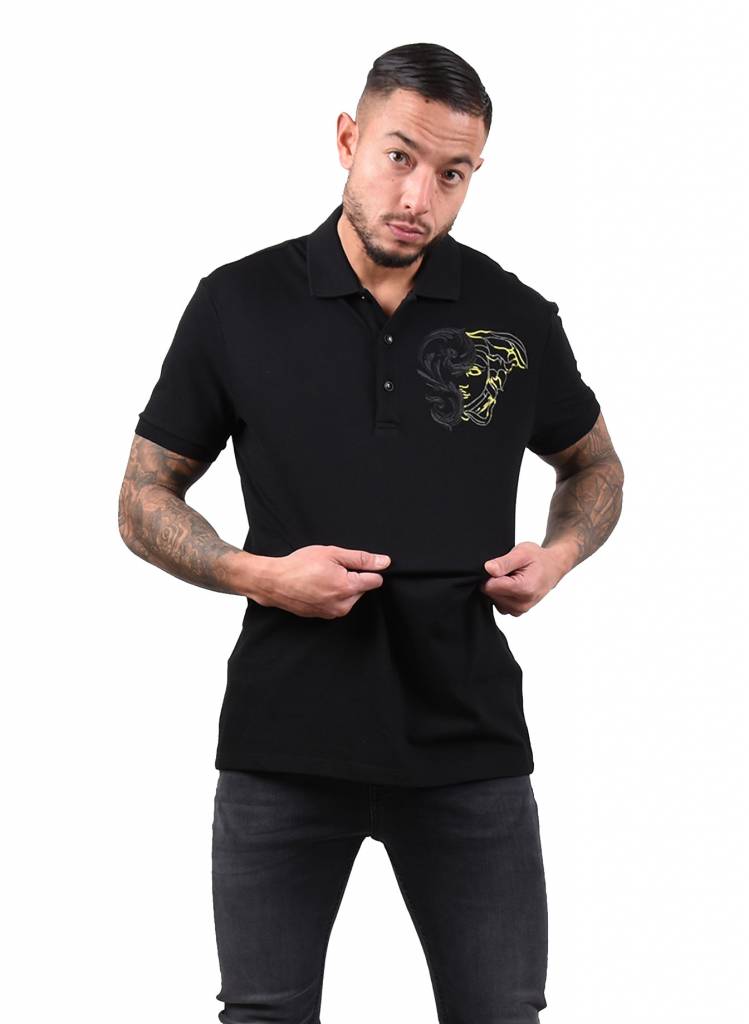 versace collection black polo