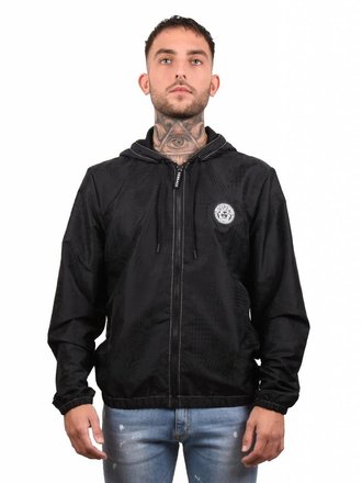 Versace Versace All Over 'Medusa' Windbreaker Black White Stitching Versace Versace All Over 'Medusa' Windbreaker Black White Stitching