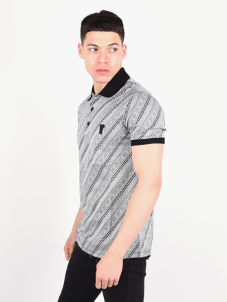 Versace Collection Versace Collection 'Medusa' Logo Polo Light Grey Black Versace Collection Versace Collection 'Medusa' Logo Polo Light Grey Black
