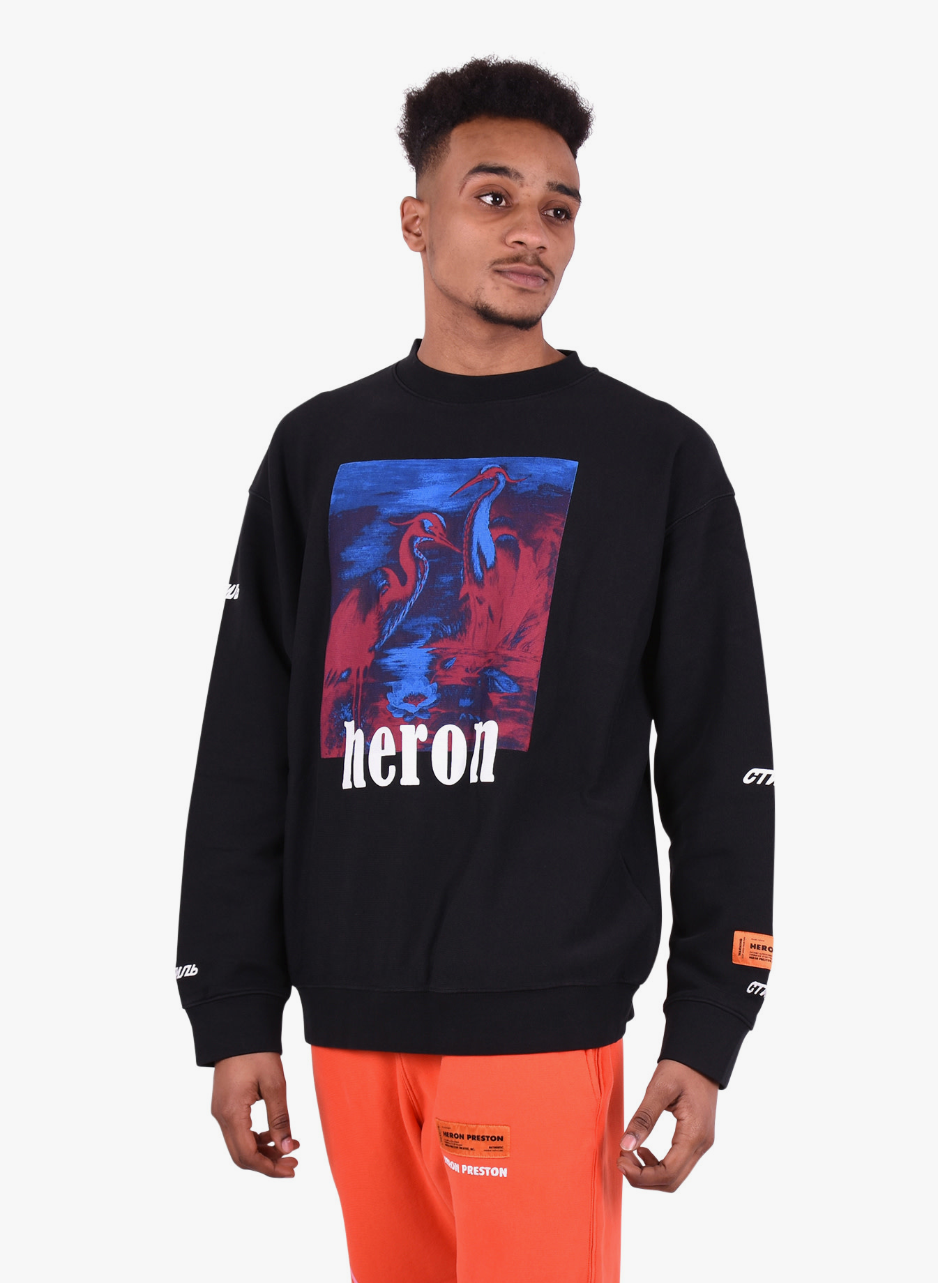 Heron Preston 'Herons' Crewneck Longsleeve Red Blue Black Multicolor ...