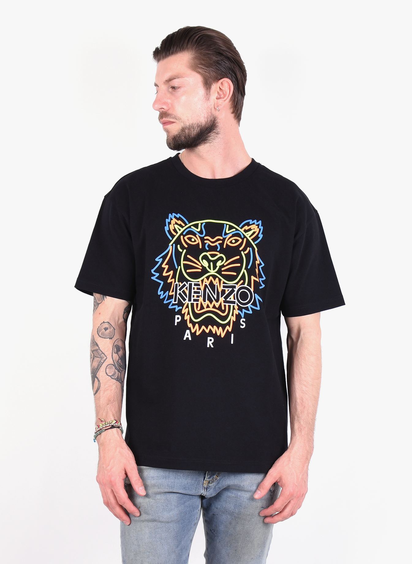 Kenzo Paris 'Neon Tiger' T-Shirt Black 