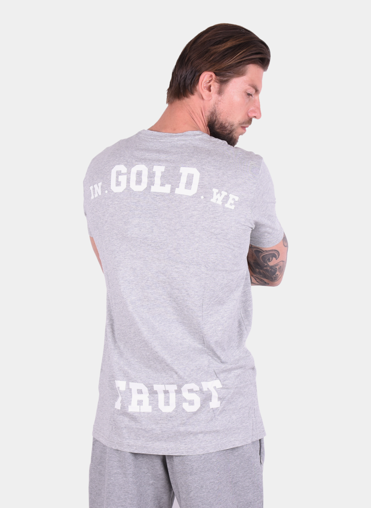 In Gold We Trust 'Basic Logo' T-Shirt Grey - Mensquare