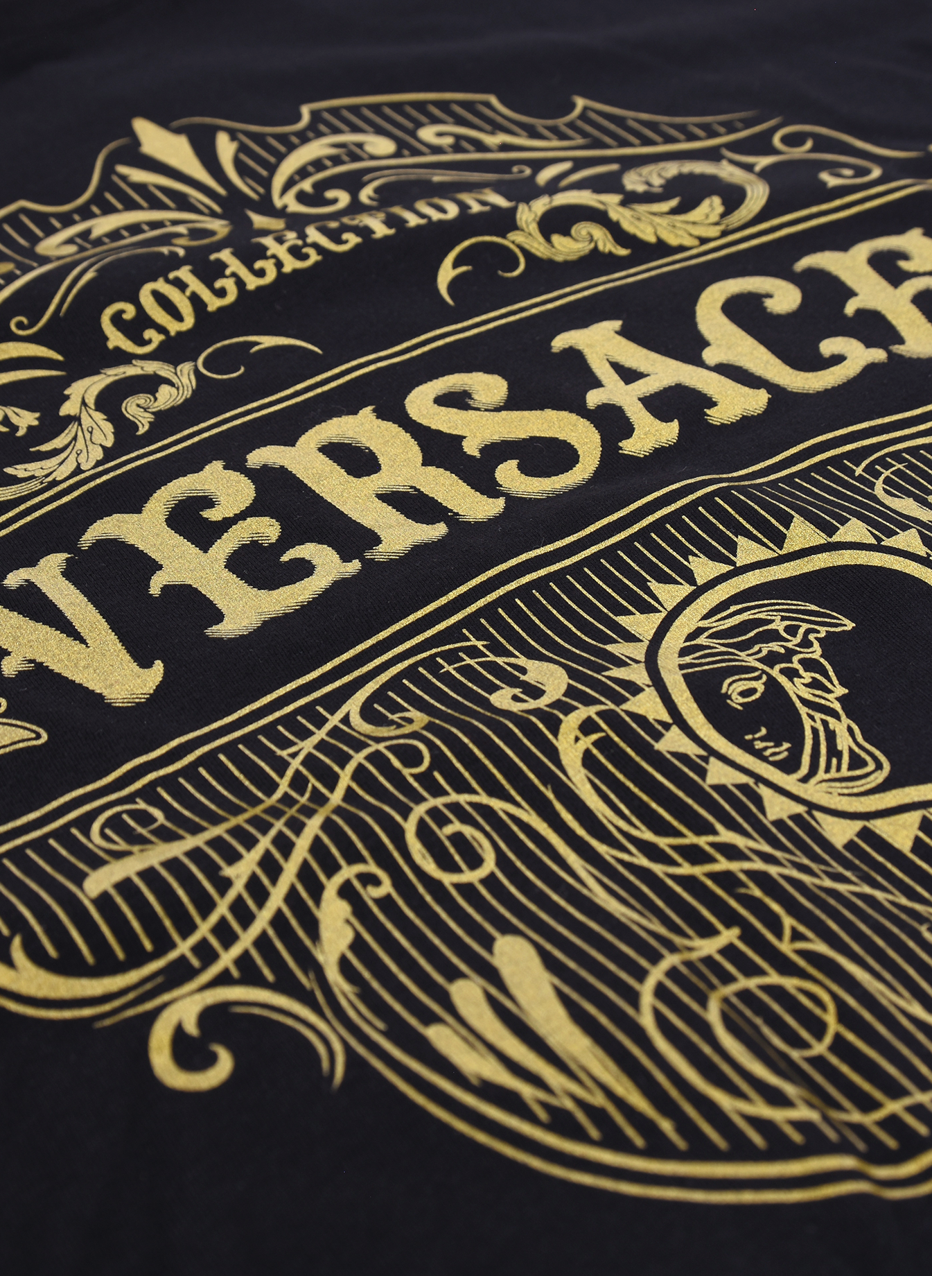 Versace Collection 'Front Logo' T-shirt Black Gold - Mensquare