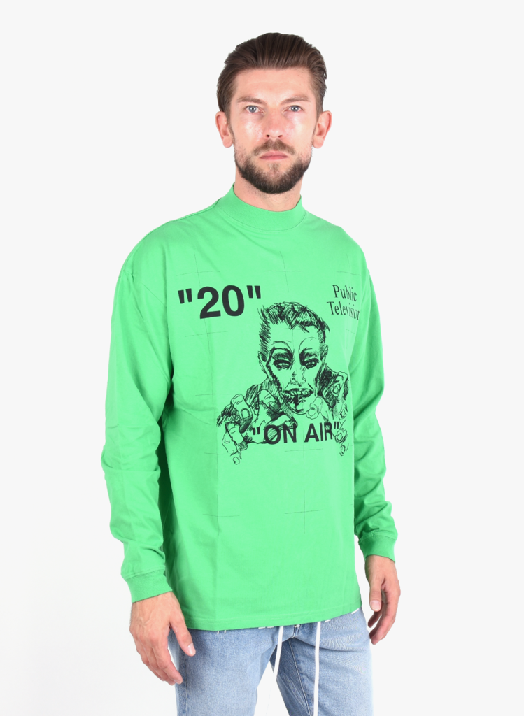 Download Off-White 'Mirko Artist Over Mock' Longsleeve T-Shirt Green - Mensquare