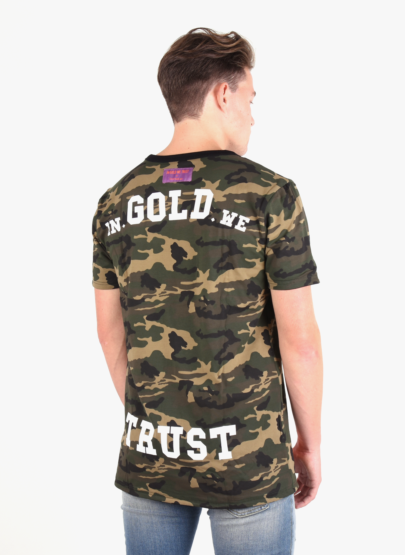 In Gold We Trust 'The Ye' Reversible T-Shirt Black Army Green - Mensquare