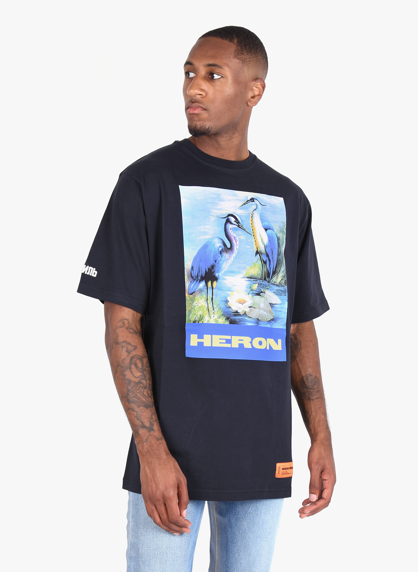 Heron Preston 'Heron Bird' Over T-shirt Black FW19 - Mensquare