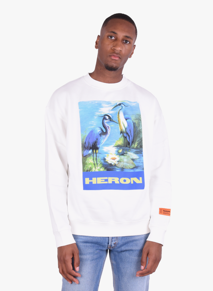 Heron Preston 'Heron Bird' Crewneck White FW19 - Mensquare