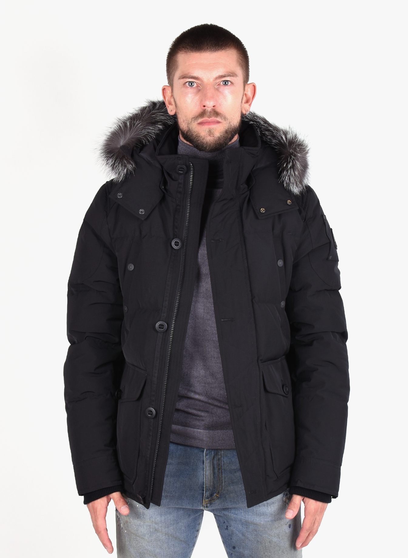 Moose Knuckles 'Round Island' Jacket Black Frost FW19 - Mensquare