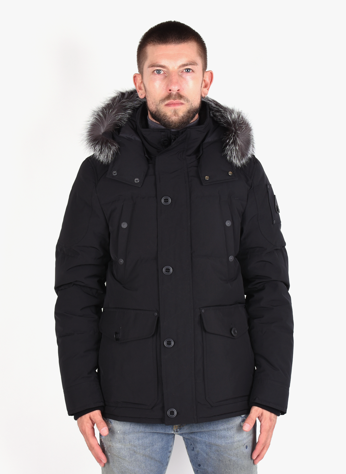 Moose Knuckles 'Round Island' Jacket Black Frost FW19 - Mensquare