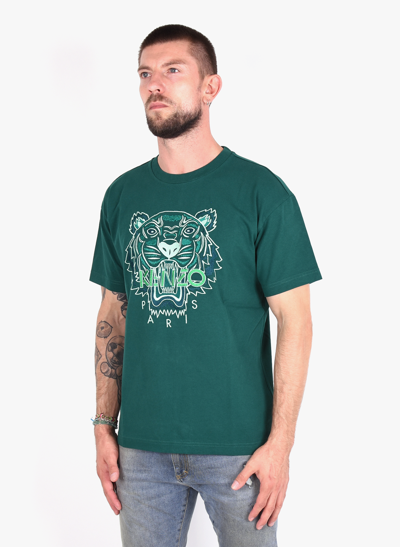 Kenzo Paris 'Tiger' T-Shirt Pine Green 