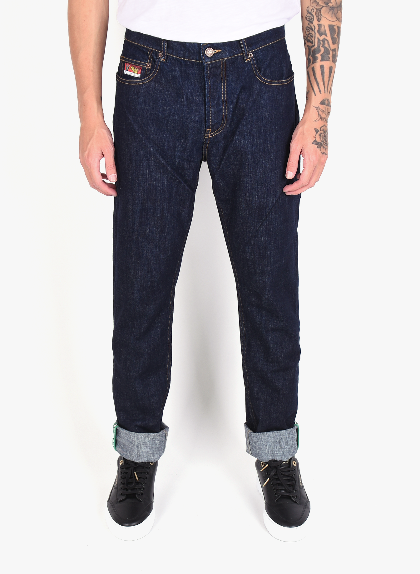 Kenzo Paris 'Roll Up' Jeans Dark Blue 