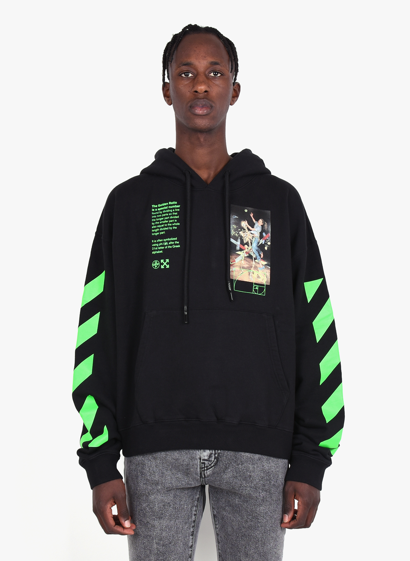 Off-White 'Pascal Painting' Over Hoodie Black - Mensquare