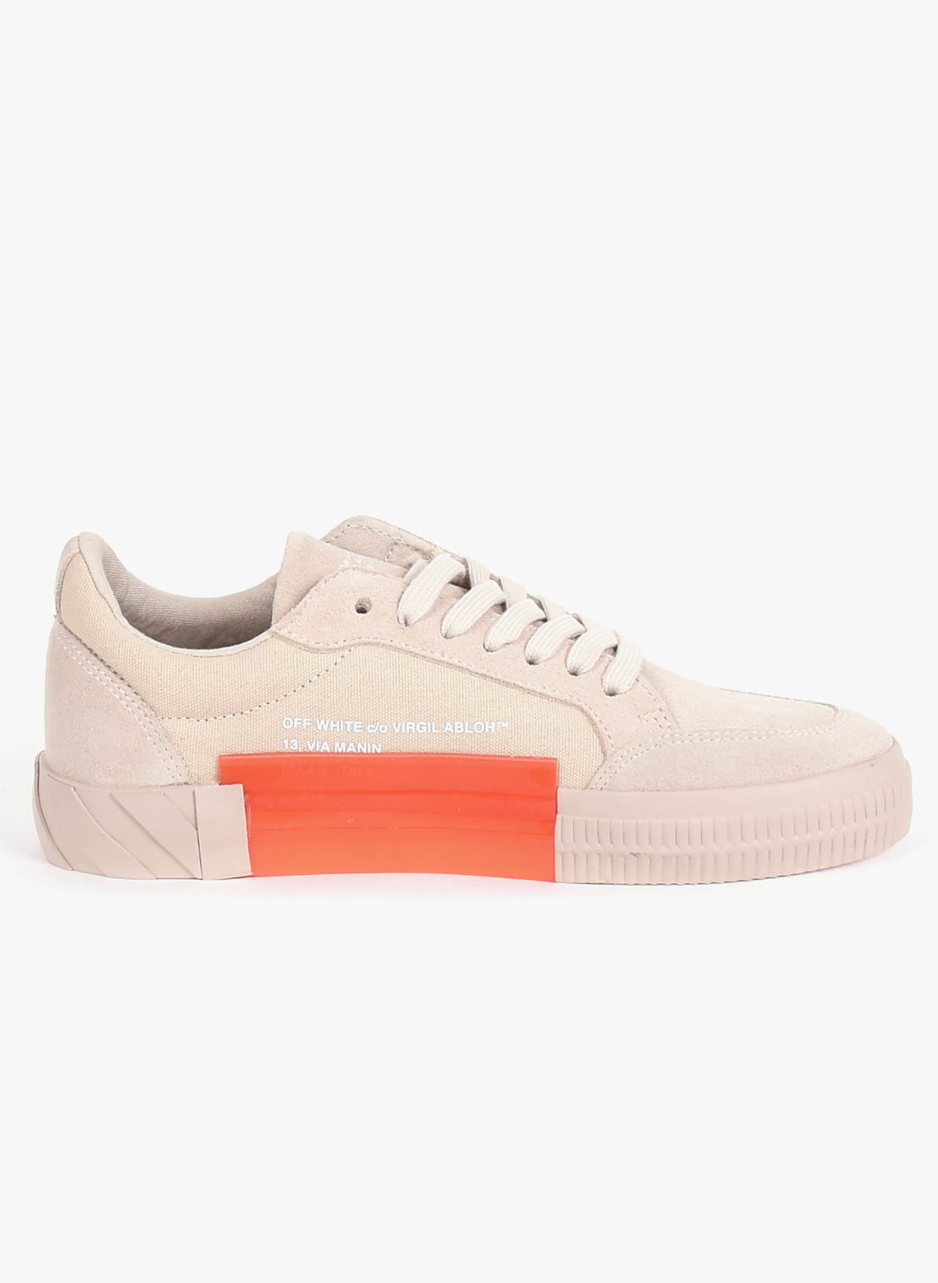 beige vulcanized low sneakers