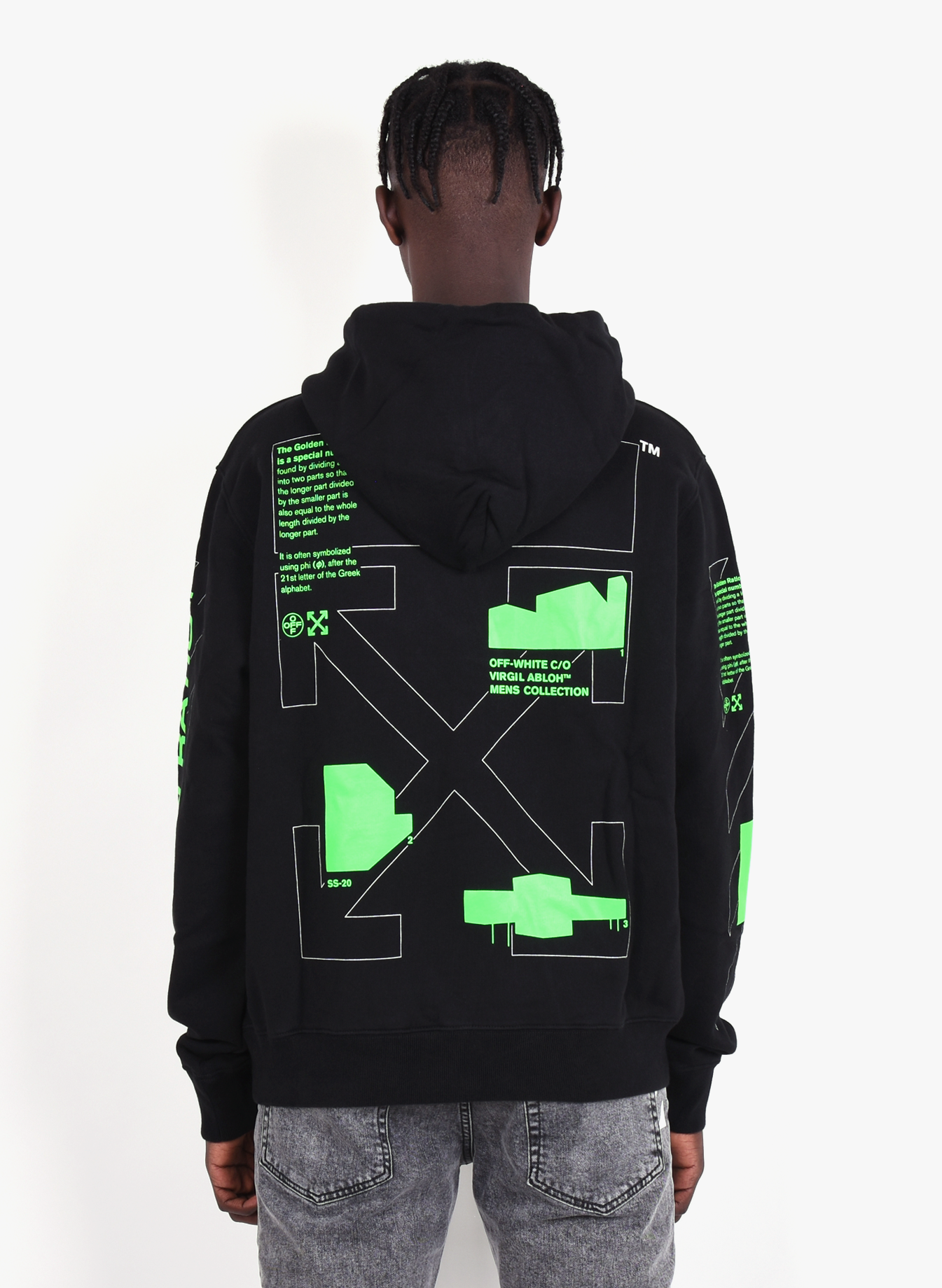 off white black hoodie