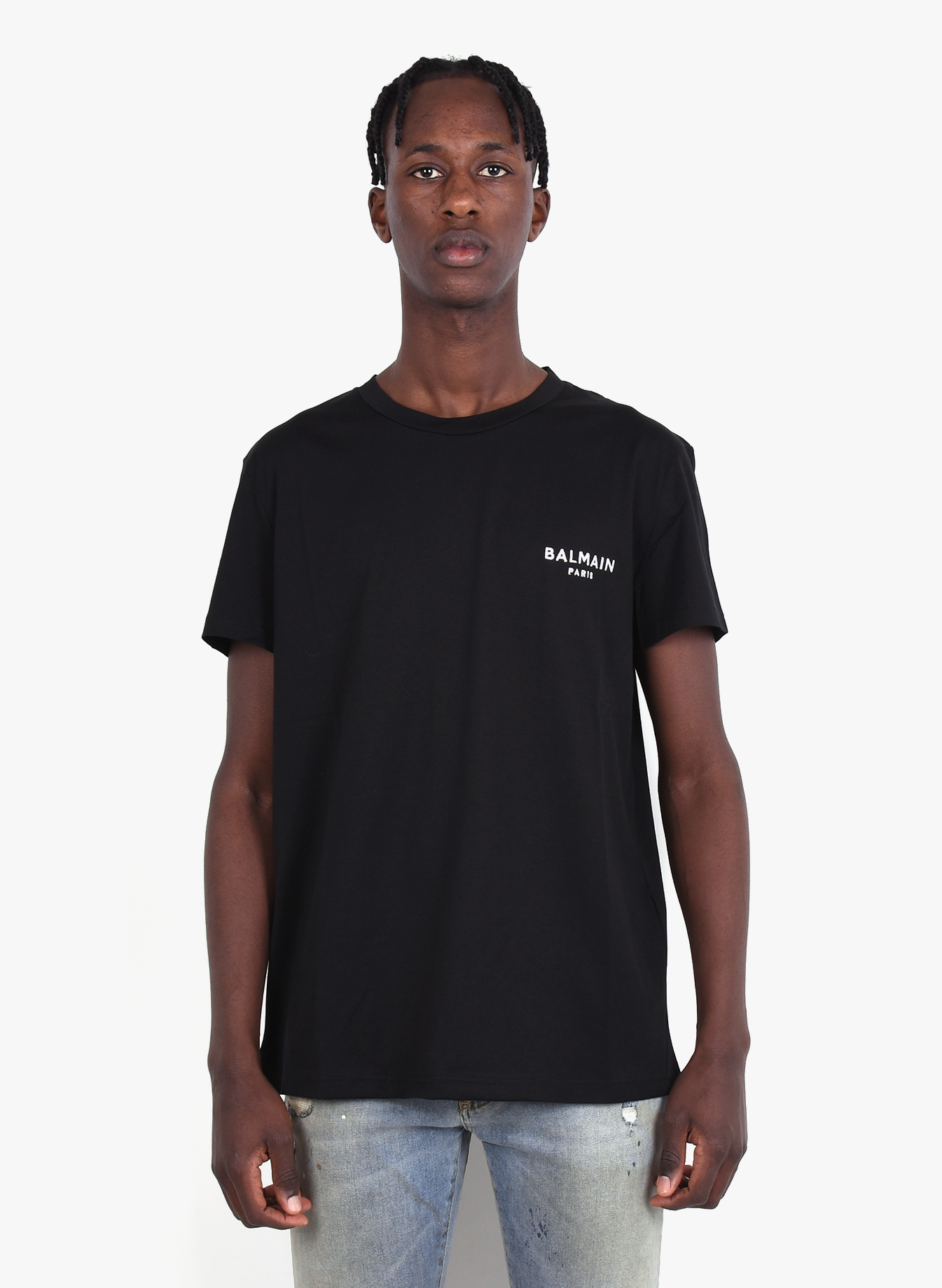 Balmain 'R-Neck' T-Shirt Black - Mensquare