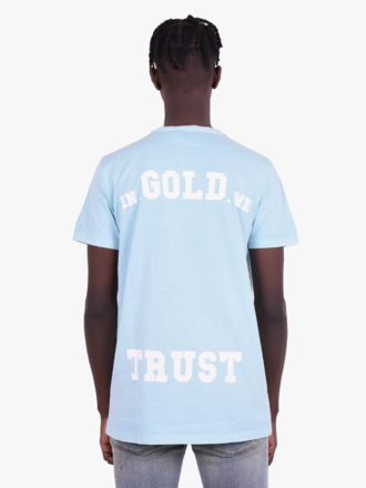 In Gold We Trust In Gold We Trust 'Basic' T-Shirt Fair Aqua Blue In Gold We Trust In Gold We Trust 'Basic' T-Shirt Fair Aqua Blue