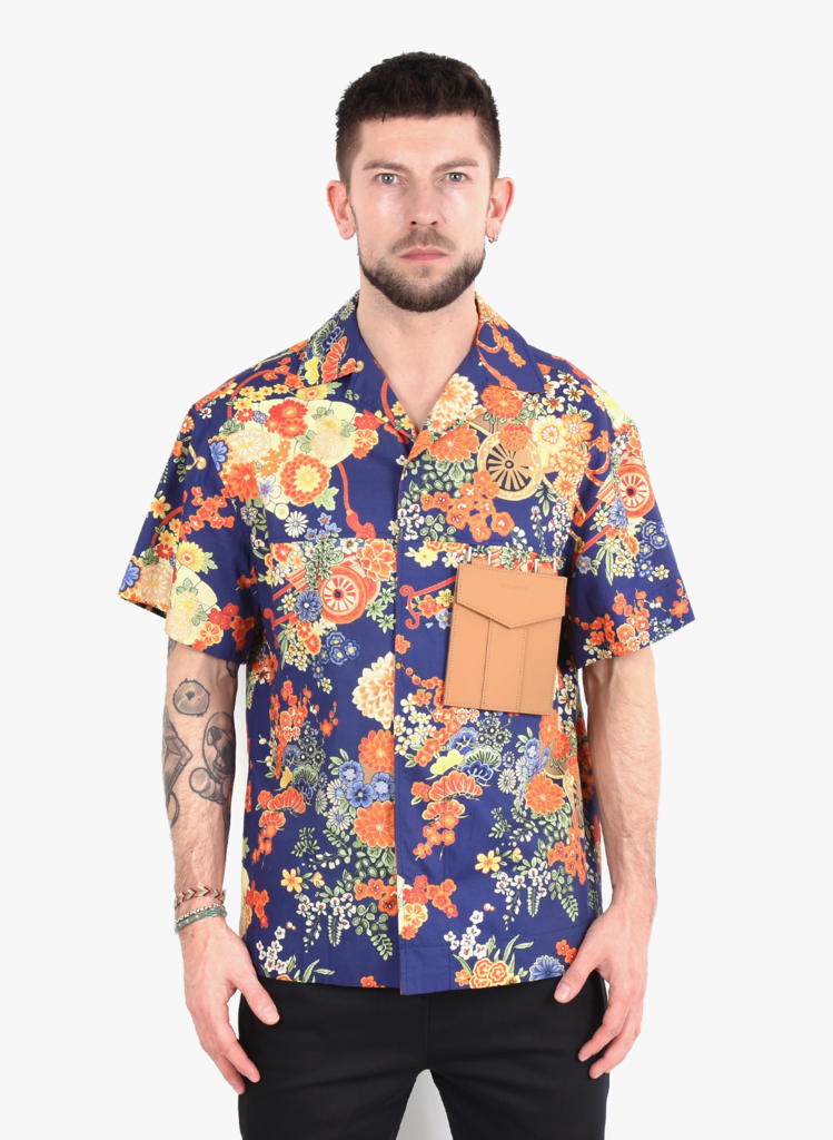 Palm Angels 'Blooming' Shirt Blue - Mensquare