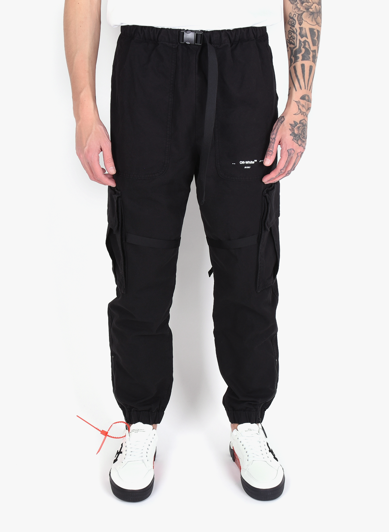 Off-White 'Parachute' Cargo Pants Black - Mensquare