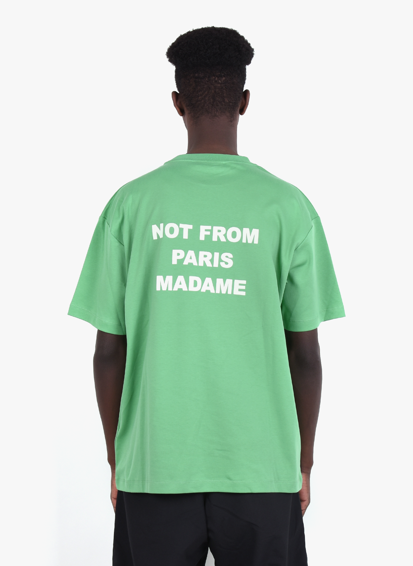 Drôle De Monsieur 'Backprint NFPM' T-shirt Green - Mensquare