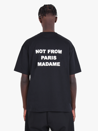 Drôle De Monsieur Drôle De Monsieur 'Backprint NFPM' T-shirt Black Drôle De Monsieur Drôle De Monsieur 'Backprint NFPM' T-shirt Black