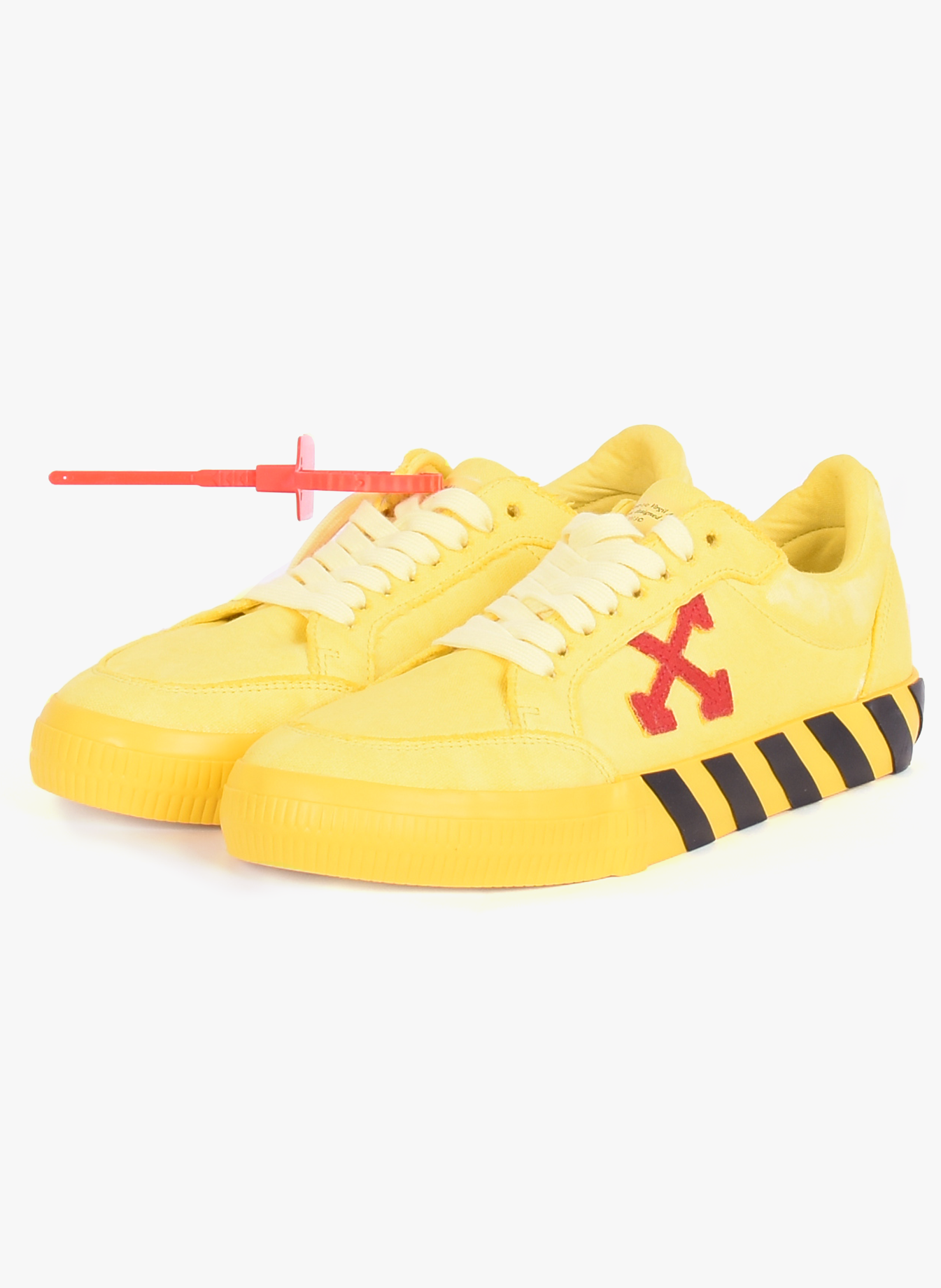 red and yellow sneakers