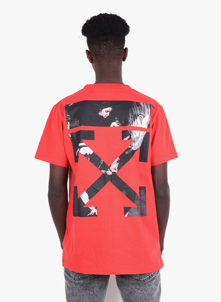 off white tee red