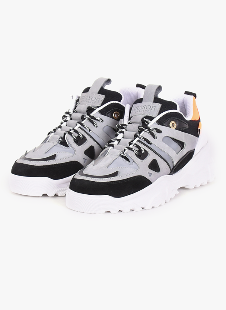 Sneakers Grey Orange White - Mensquare
