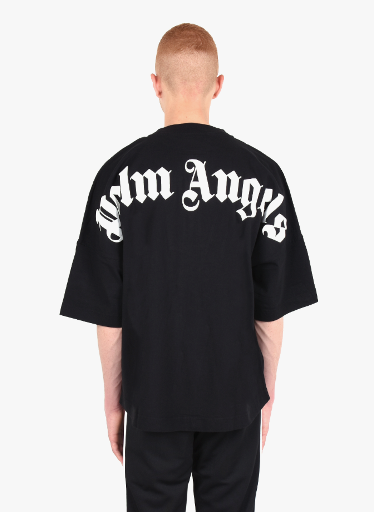 palm angels logo t shirt black