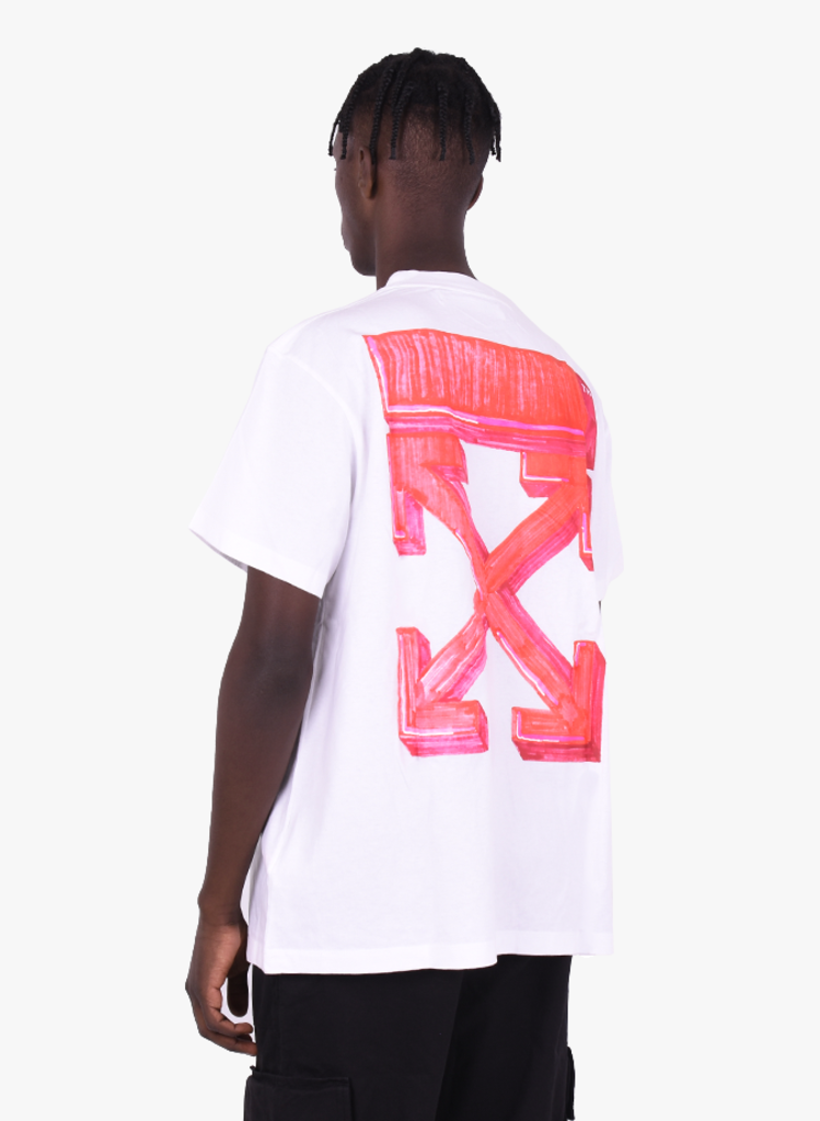 off white red tee