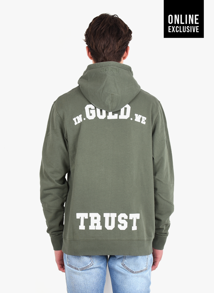 In Gold We Trust 'The Notorious Back Logo' Hoodie Dark Green - Mensquare