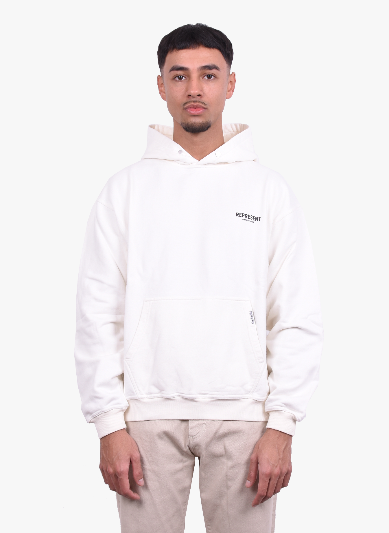 Represent 'Owners Club' Hoodie Flat White SS22 - Mensquare