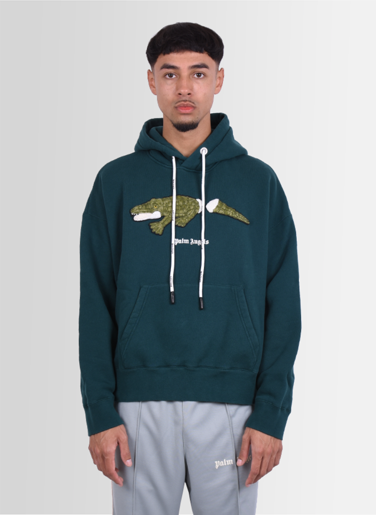 Palm Angels 'Croco' Hoodie Forest Green SS22 - Mensquare