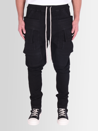 Rick Owens Rick Owens DRKSHDW 'Creatch Cargo' Denim Pants Zwart FW22 Rick Owens Rick Owens DRKSHDW 'Creatch Cargo' Denim Pants Zwart FW22