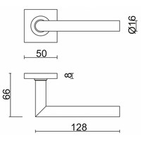 thumb-Manilla Pro Square 1 Shape 16mm Inox Plus R+No Key-5