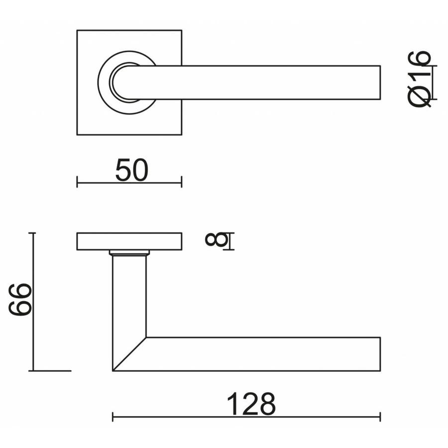 Manilla Pro Square 1 Shape 16mm Inox Plus R+No Key-5