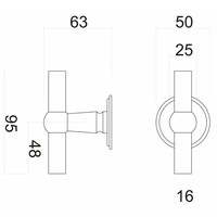 thumb-Manilla Pro Petana T+T Inox Look R+No Key-5