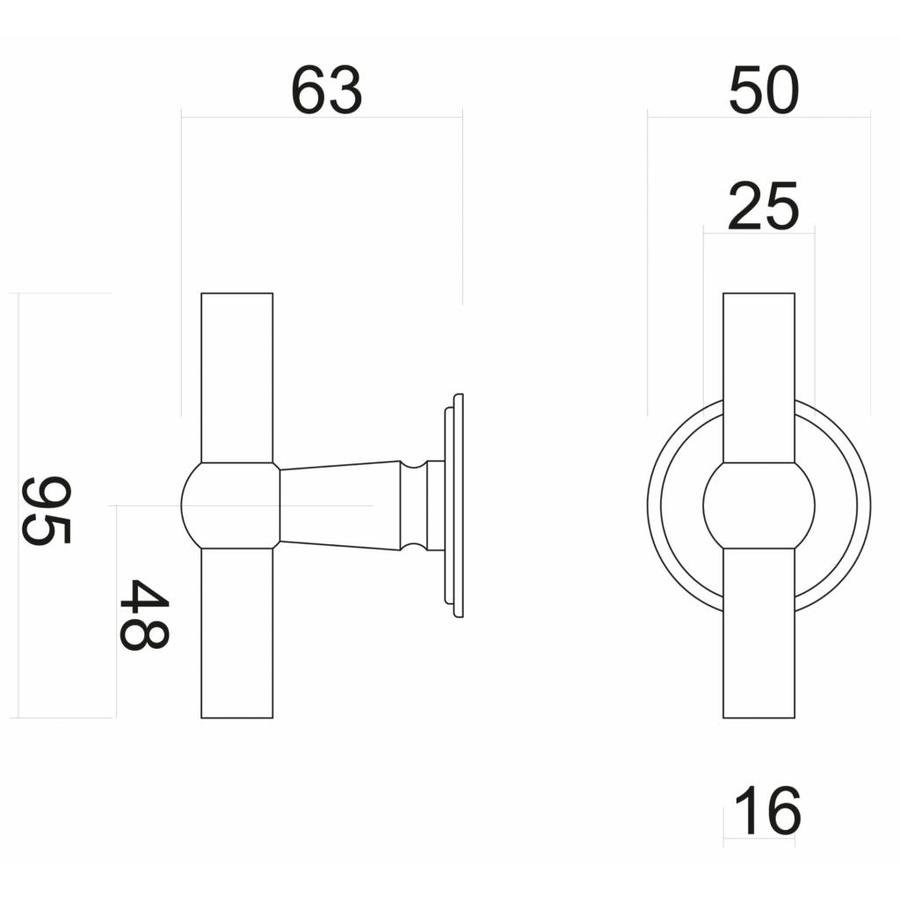 Manilla Pro Petana T+T Inox Look R+No Key-5